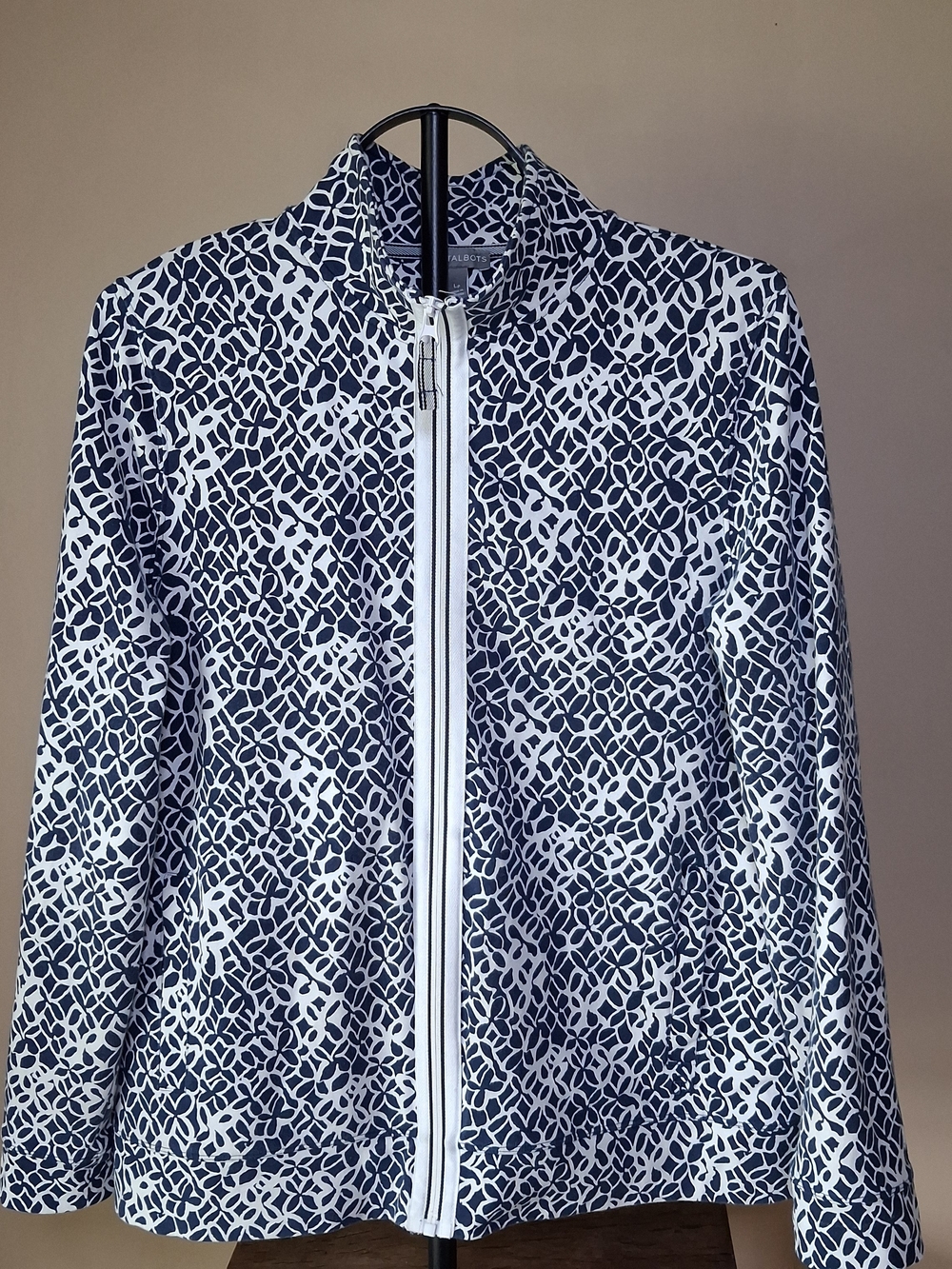 Talbots Women's Hello Saturday Blue & White Jacket; Size LP